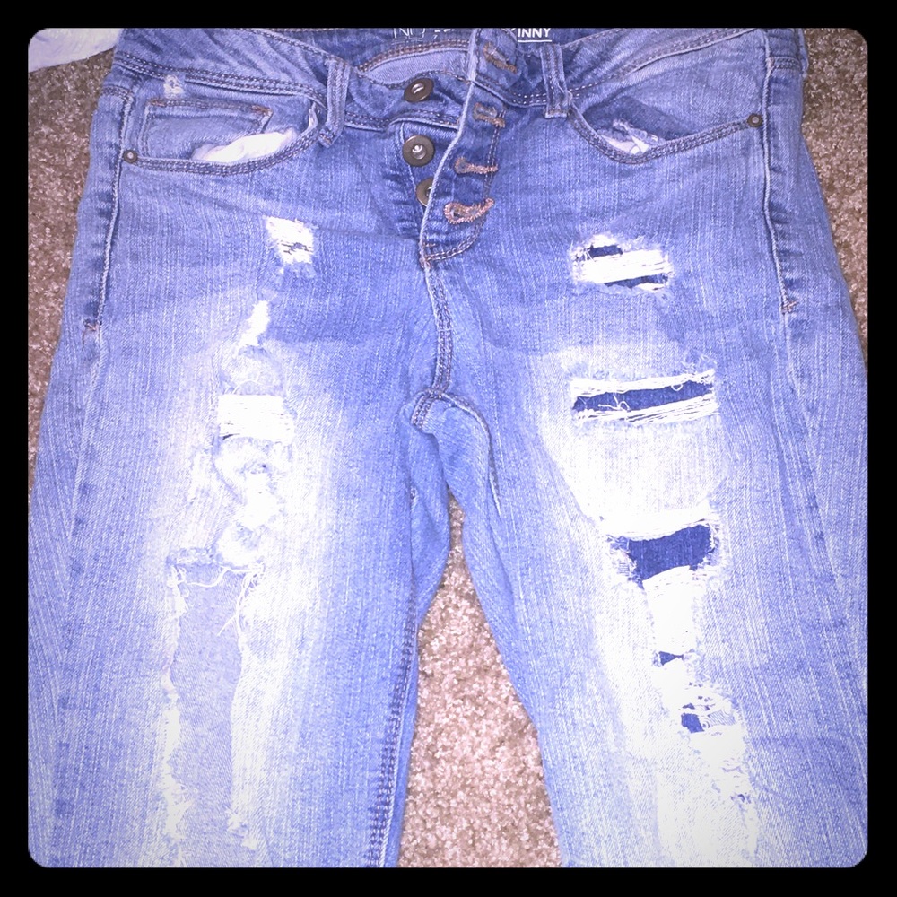 Mid rise skinny jeans